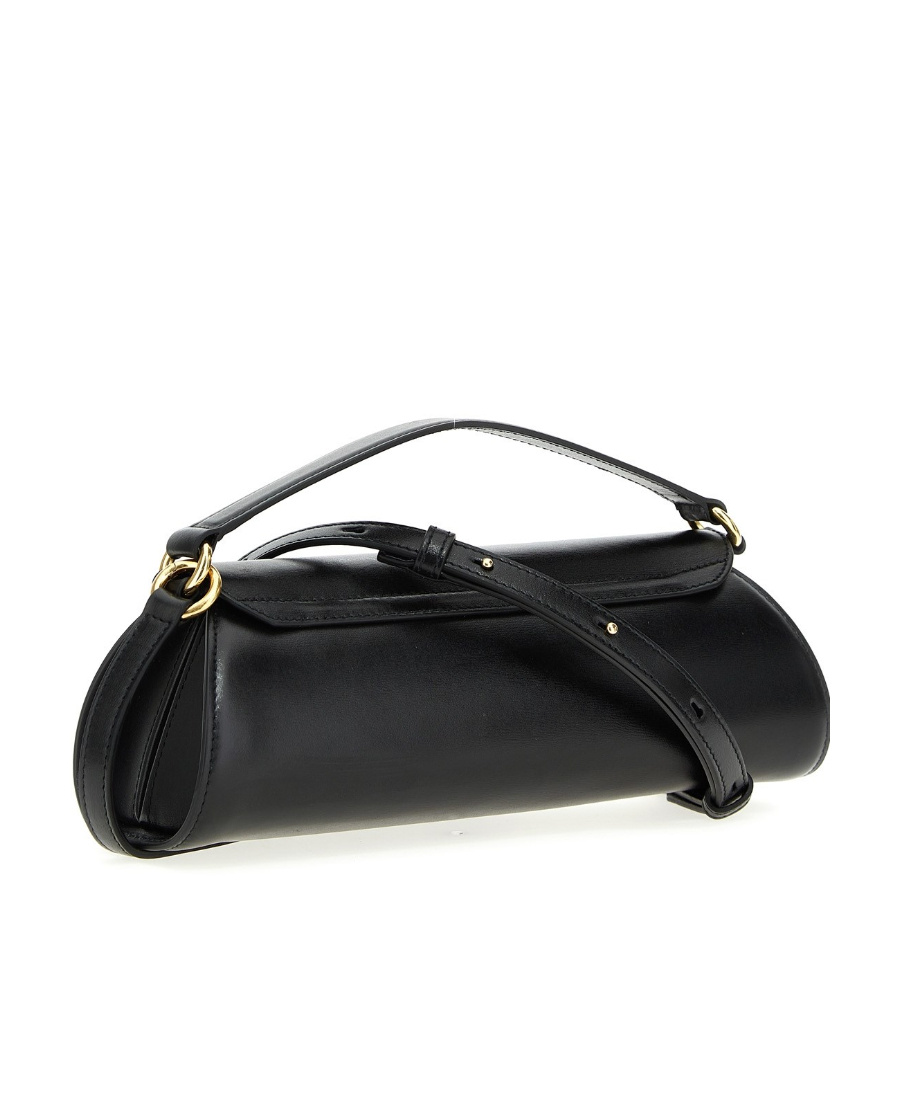 Jil Sander Small Cannolo Shoulder Bag In Black
