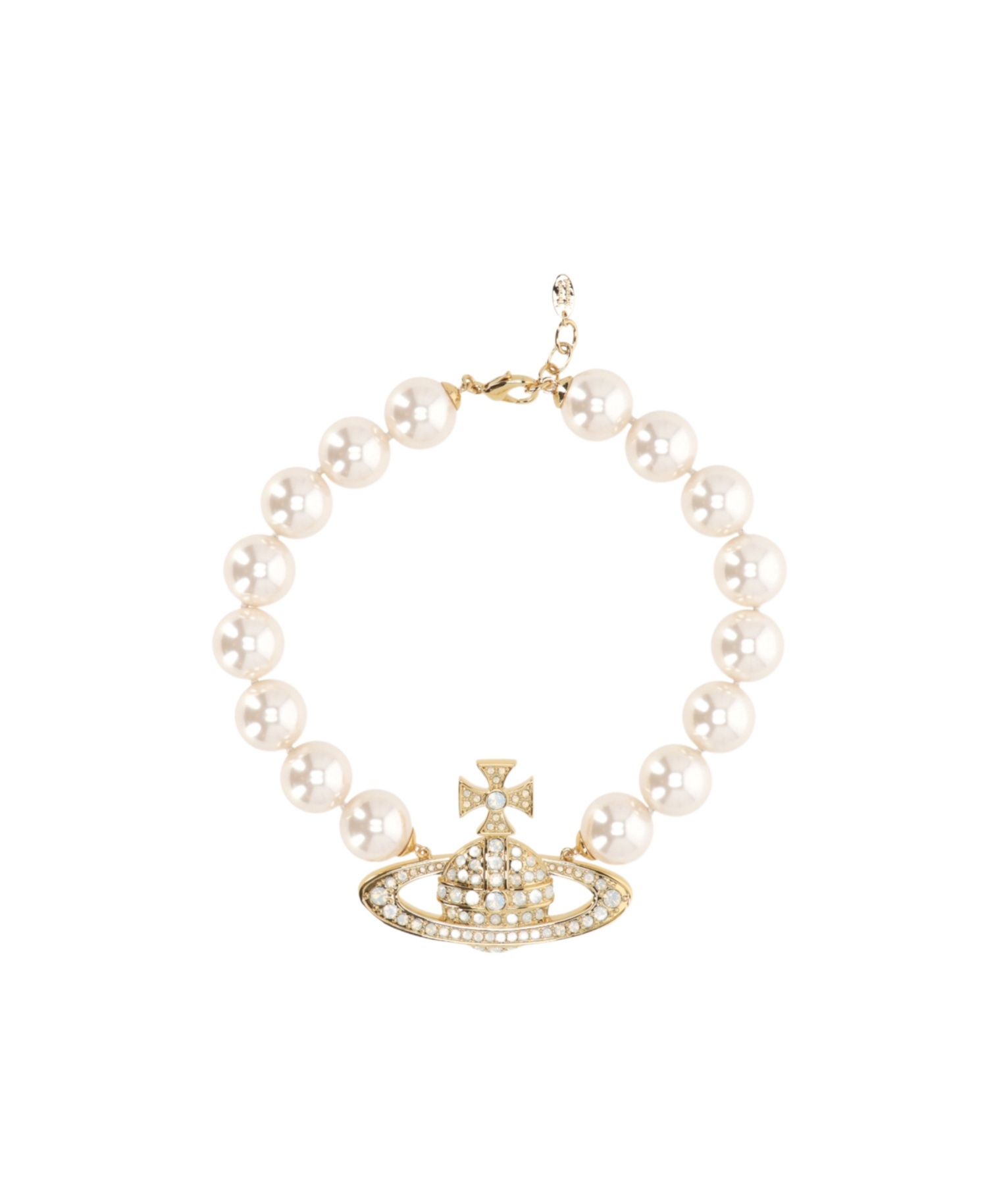 Vivienne Westwood Neysa Pearl Ball Necklace In White