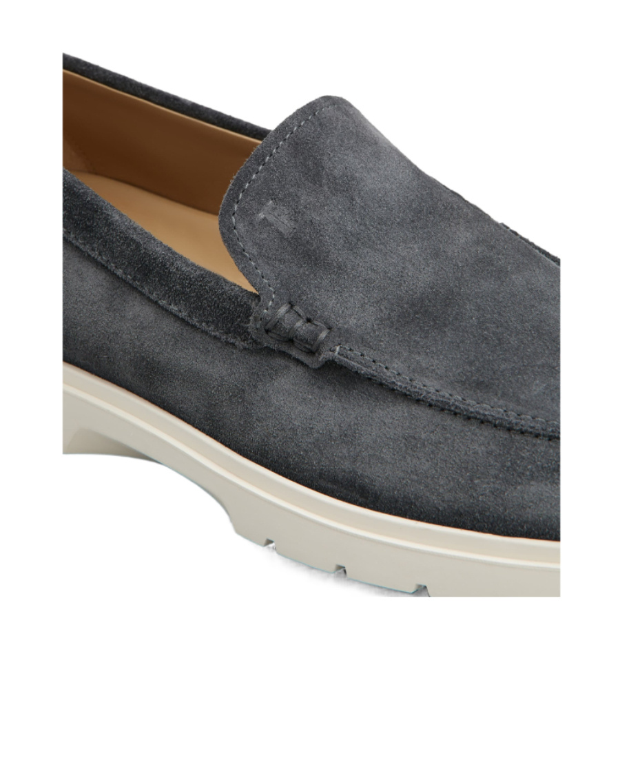 Tod's Logo-debossed Suede Loafers In Black