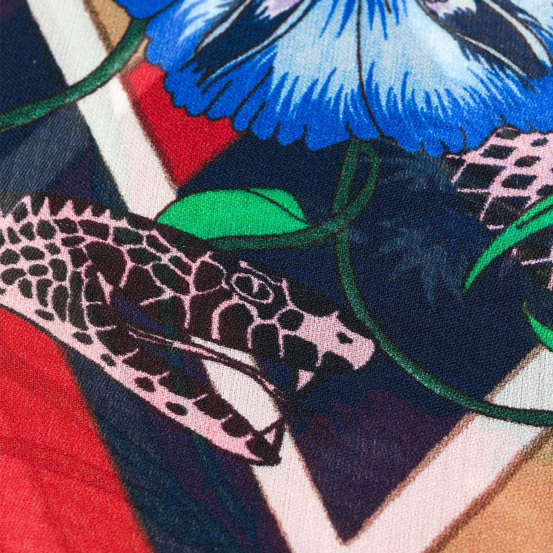 Gucci Printed Silk Scarf In Multicolor