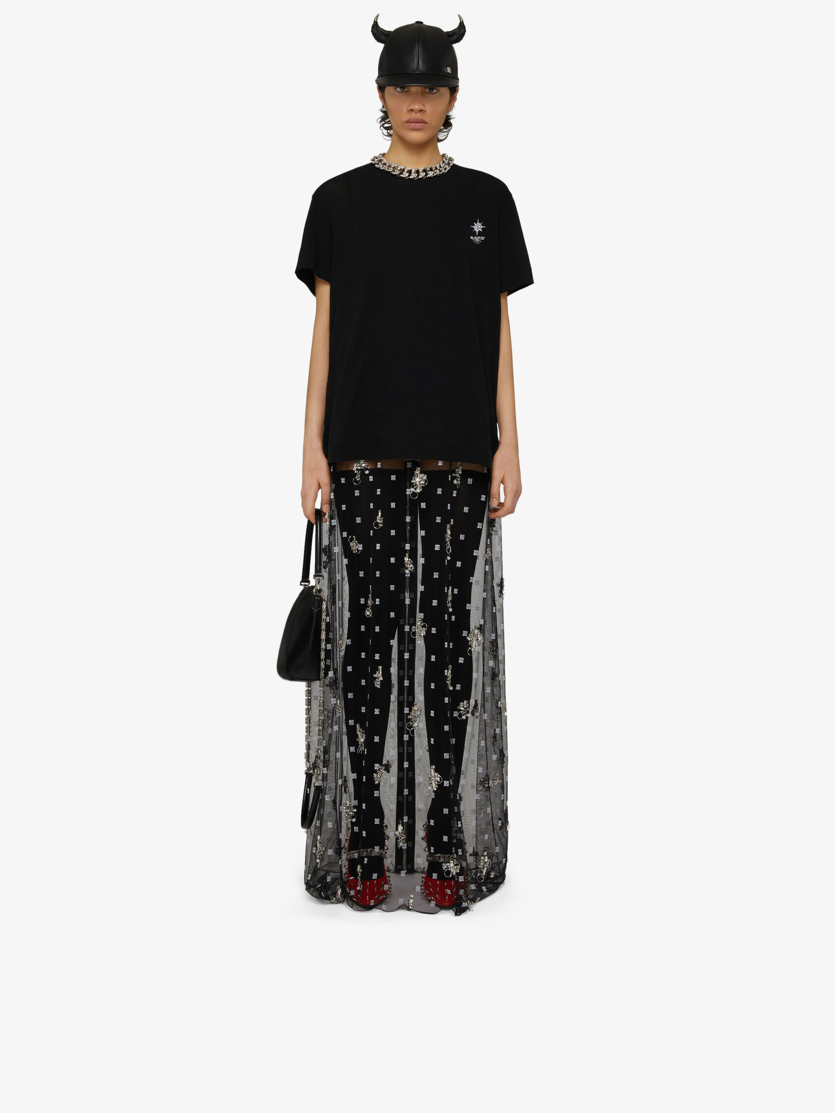Givenchy Print Cotton T-shirt In Black