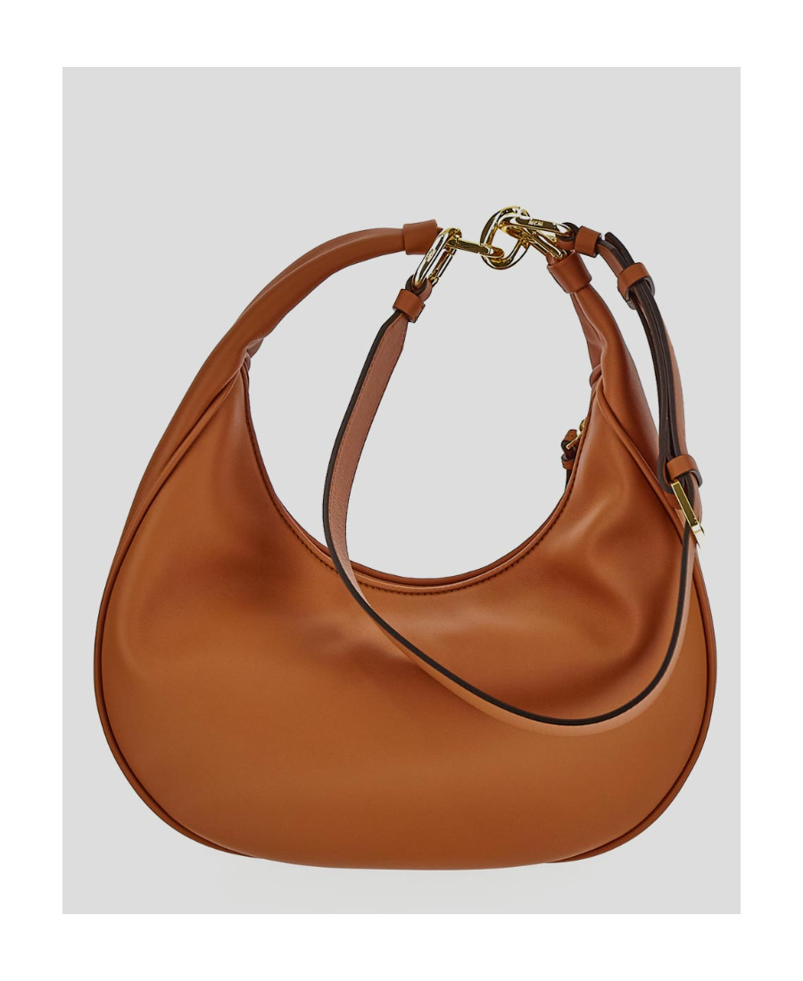 Mcm Travia Zipped Shoulder Bag In Brown
