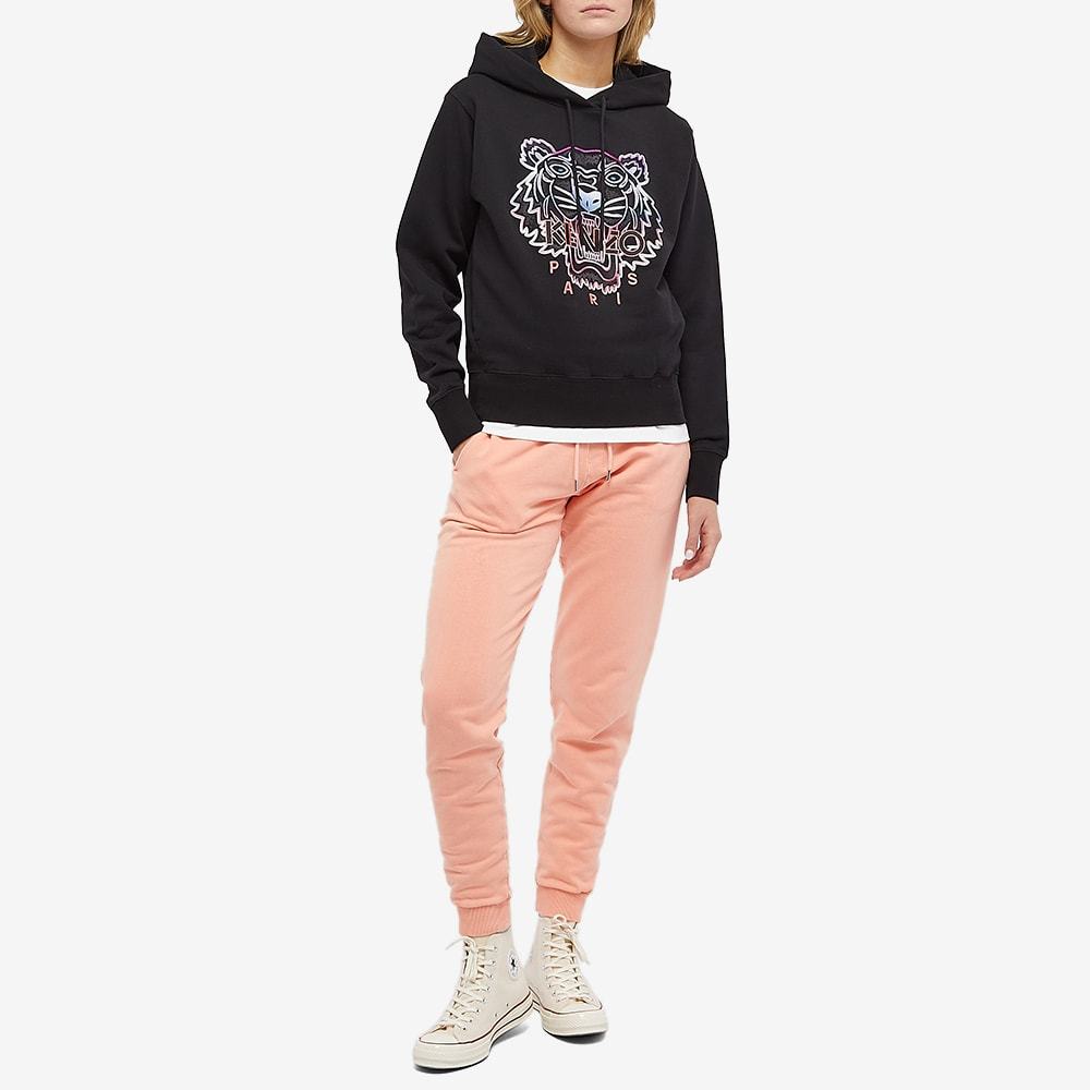 Kenzo Logo Hooded Sweater In Black