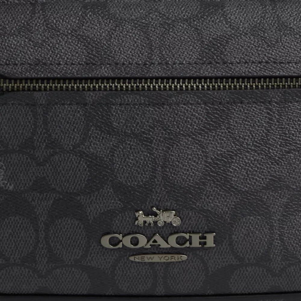 Coach Logo Cross-body Bag In Black