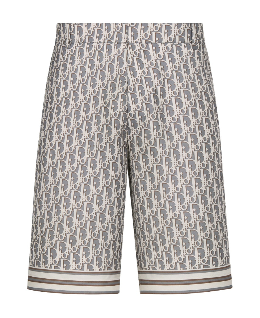 Dior Oblique Bermuda Shorts In Gray