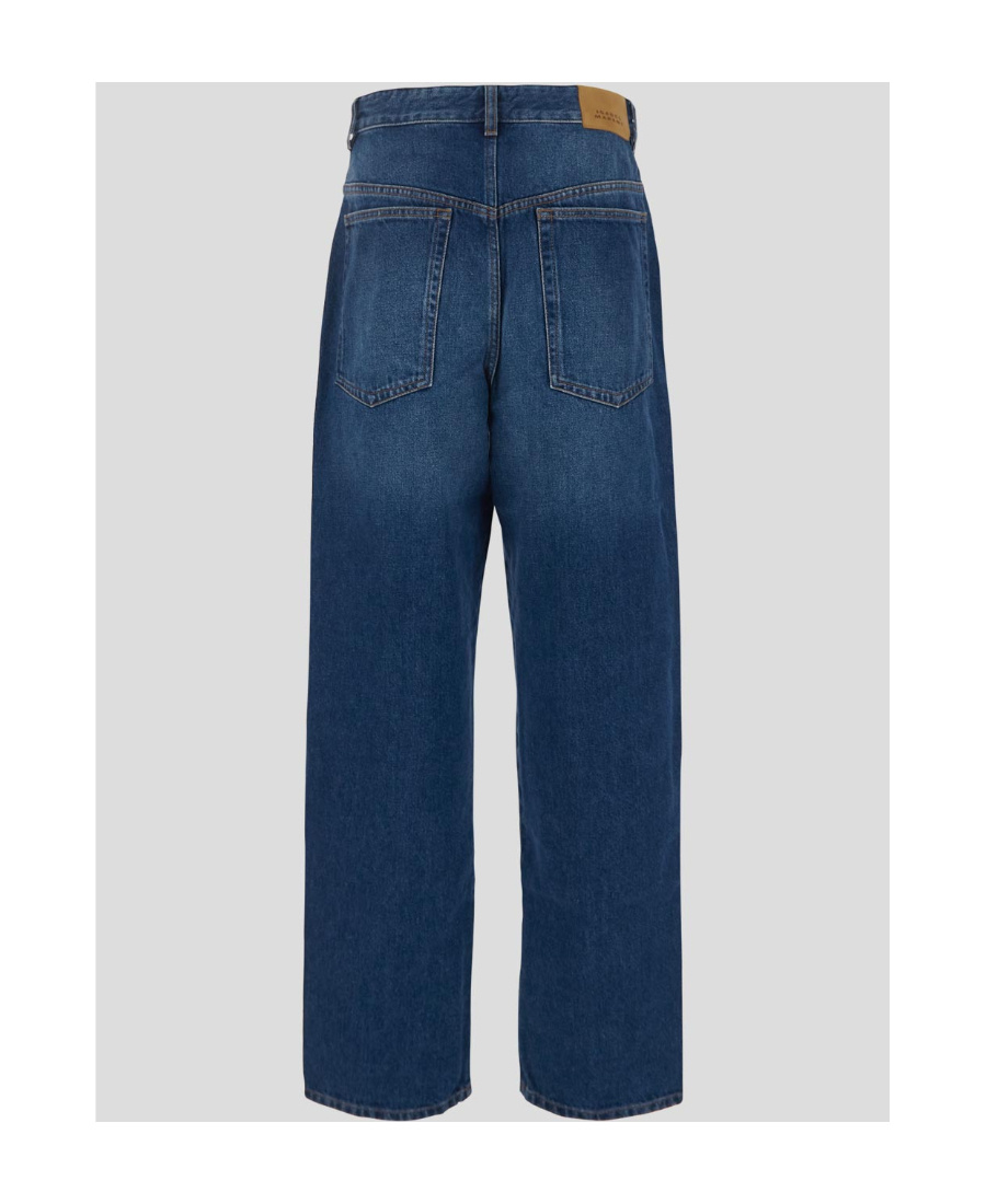Isabel Marant Logo Patch Straight In Blue