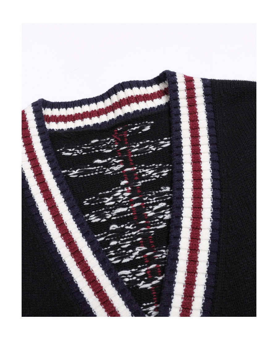 Liuregali Sonic Jacquard Knitted Cardigan In Black