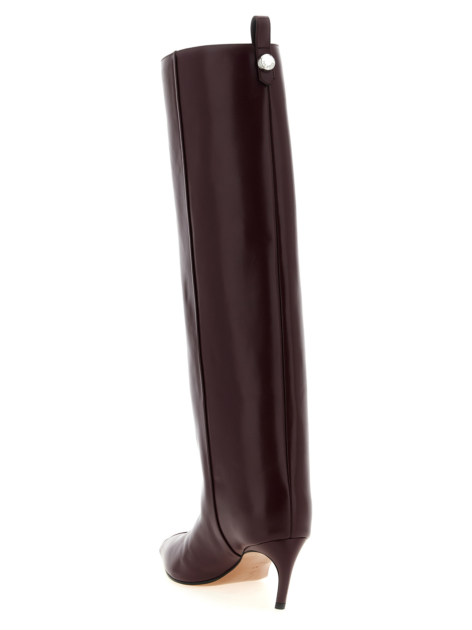 Attico 65mm Lea Pointed-toe Leather Boots In Black