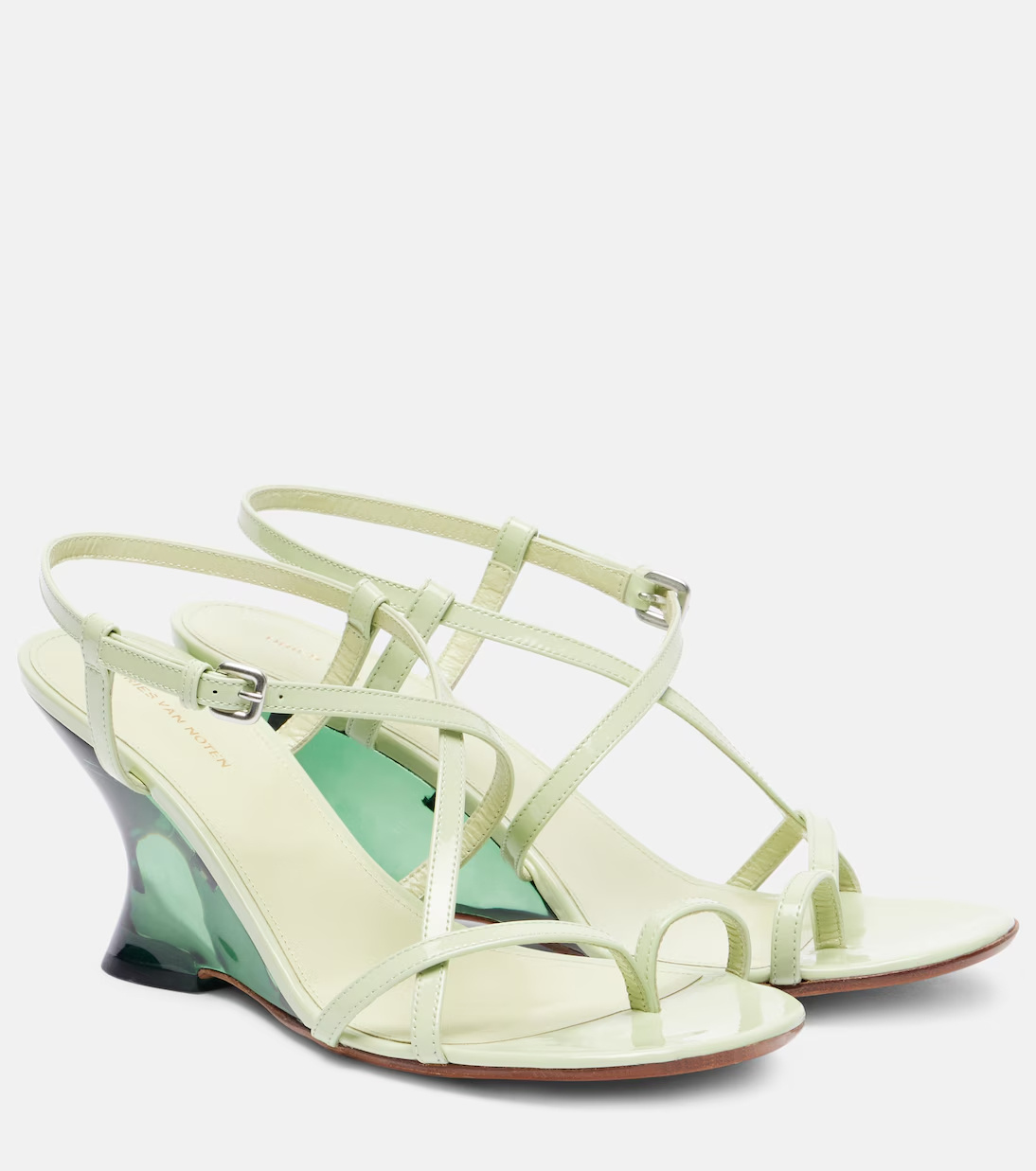 Dries Van Noten Round-toe High-heeled Sandals In Multi