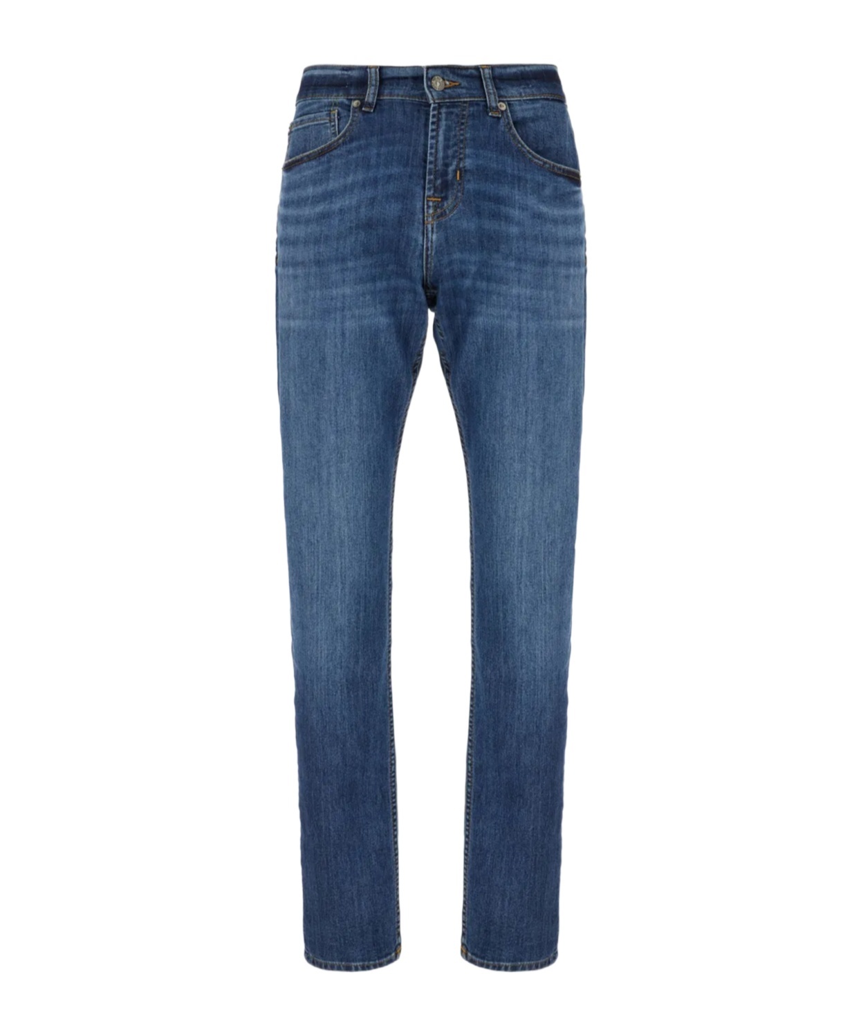 7 For All Mankind Luxe Performance Plus Slimmy Tapered Slim Fit Jeans In Deep Blue In Blue