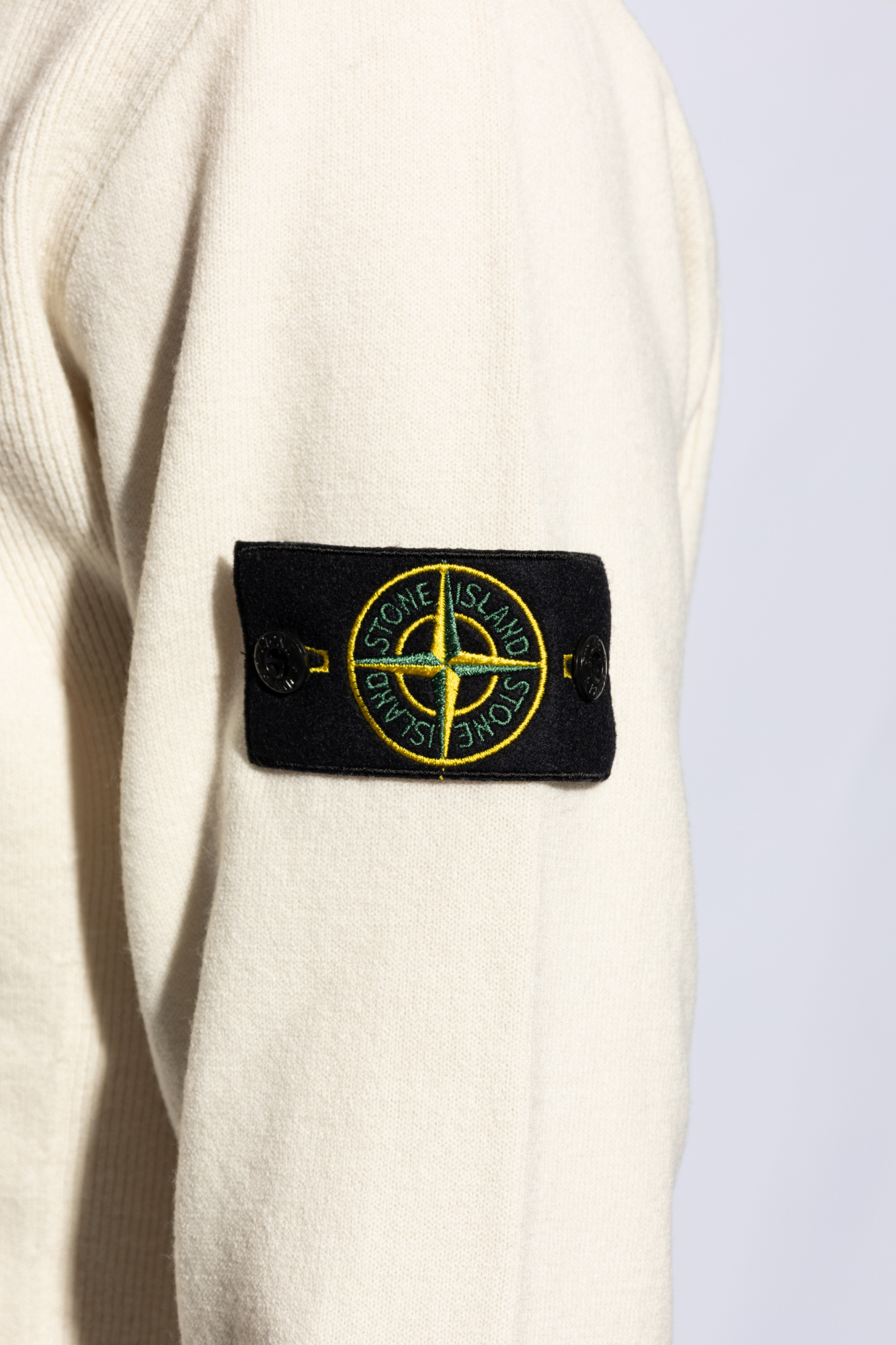 Stone Island 508a3 Maglia In Lana In White