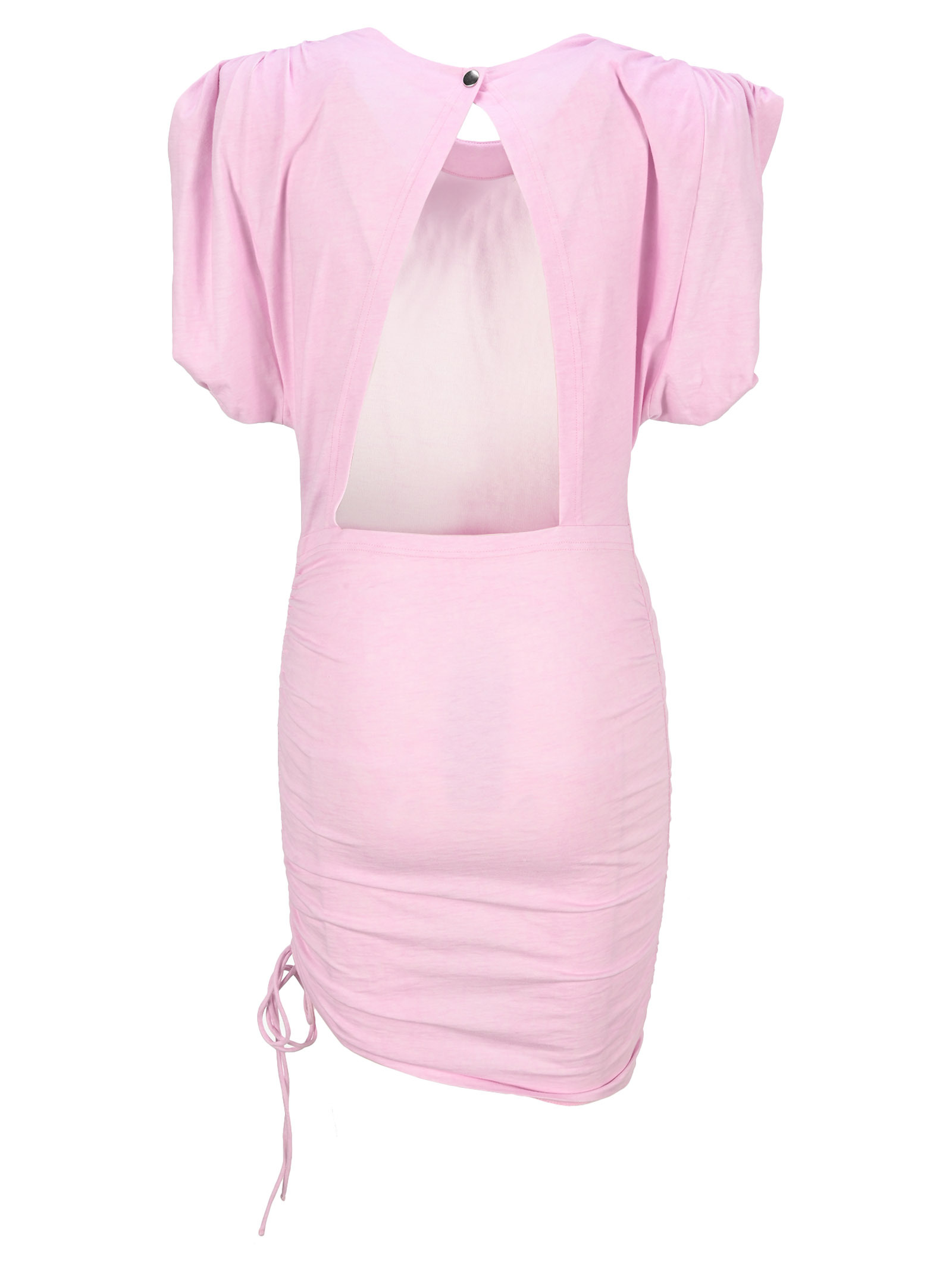 ISABEL MARANT RUCHED OPEN-BACK MINI DRESS 