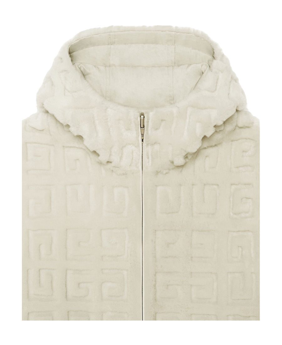 Givenchy Reversible Hooded Jacket In 4g Fur