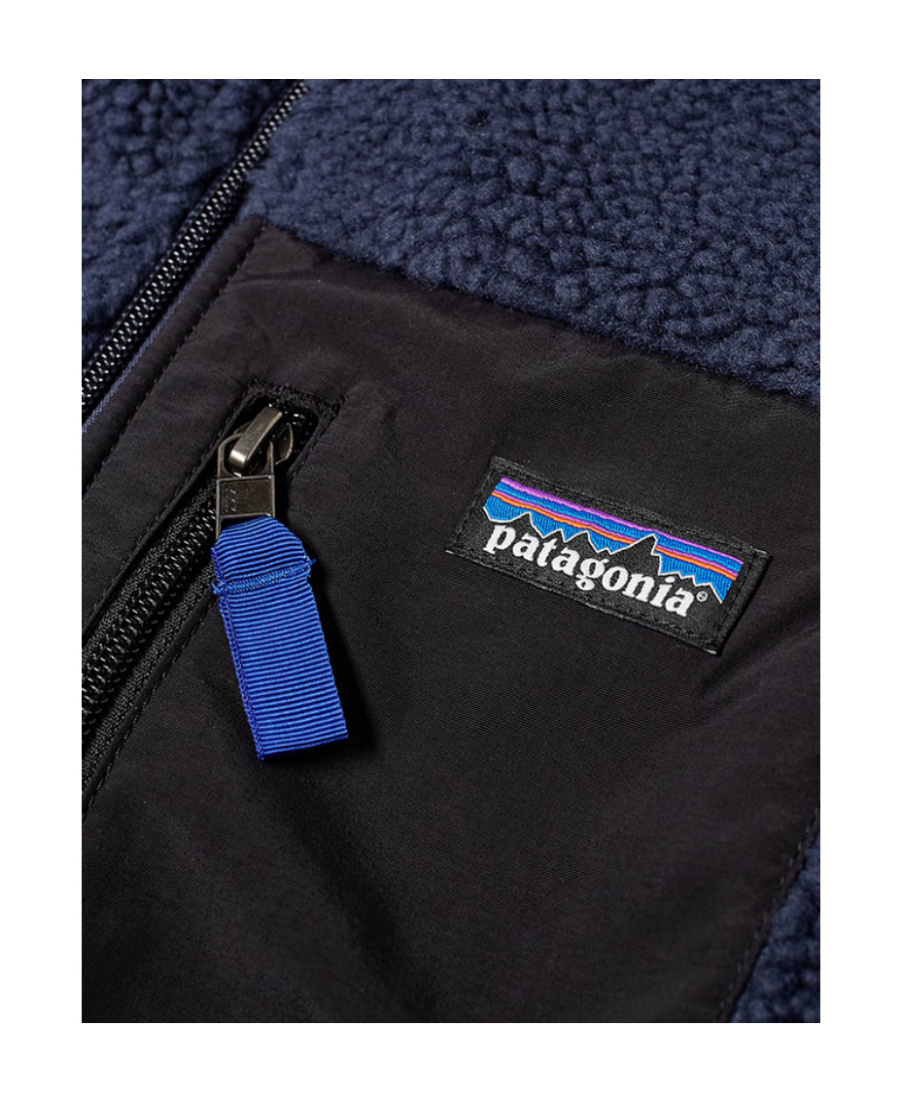 Patagonia Logo Zipper Casual Jacket In Black