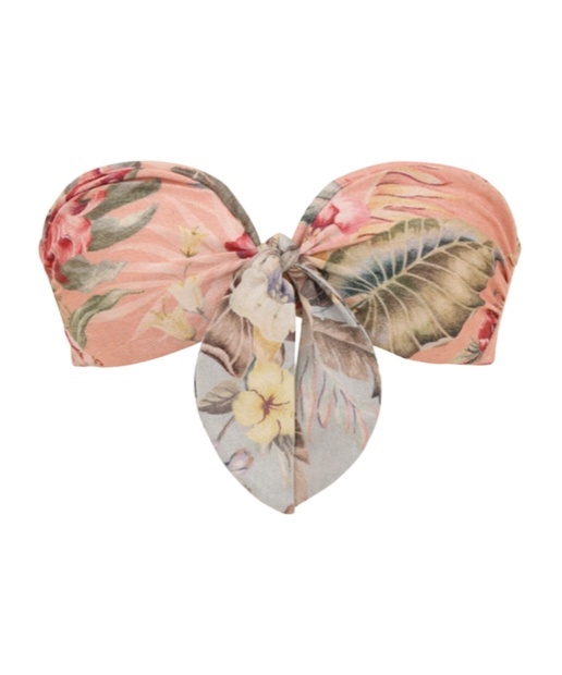 Zimmermann Womens Patch Multi Daylight Floral-print Bandeau Bikini Top In Multi