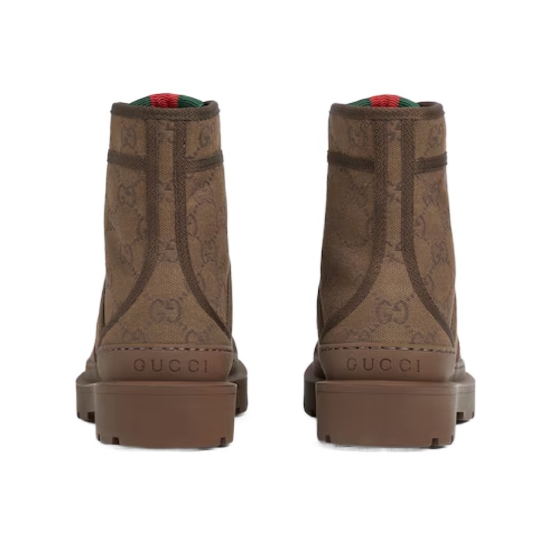 Gucci Women's Boot With Web In Brown