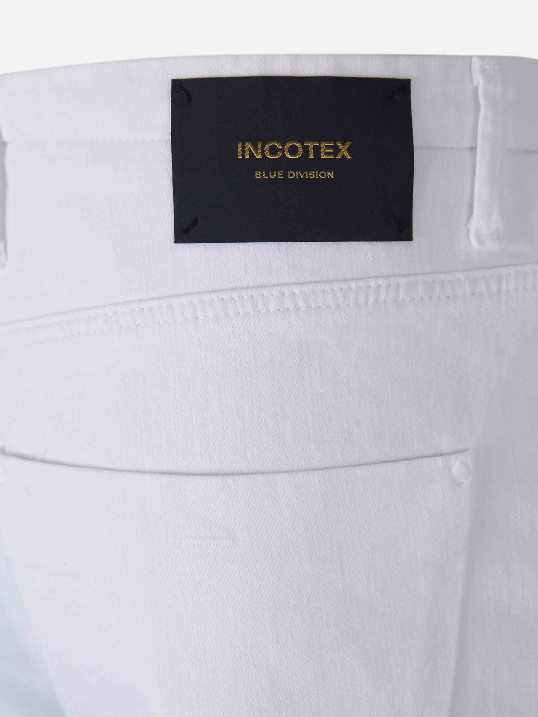 Incotex Stretch-cotton Straight Jeans In White