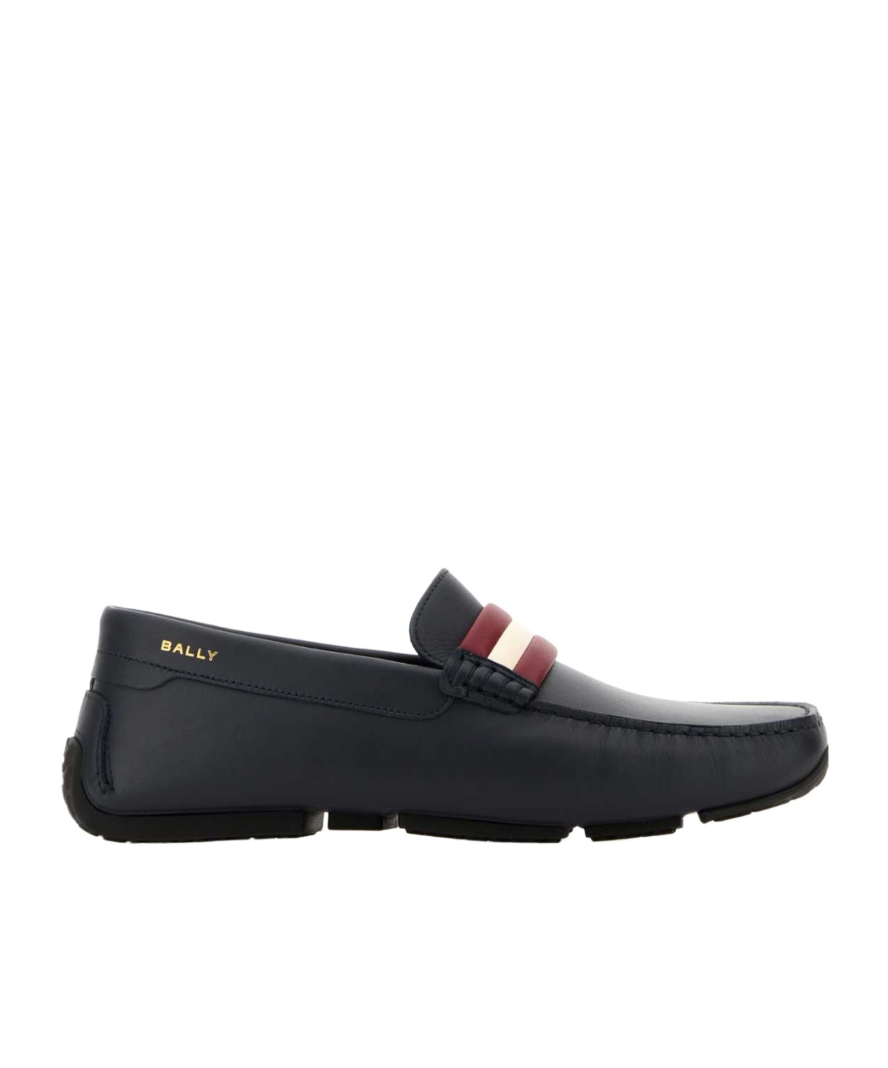 Bally Logo Loafers In Black