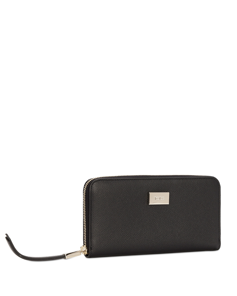 Tod's Logo Buckle Wallet In Black