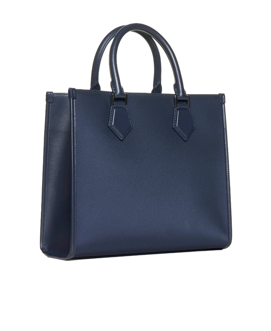 Dolce & Gabbana Logo-embossed Canvas Tote Bag In Black