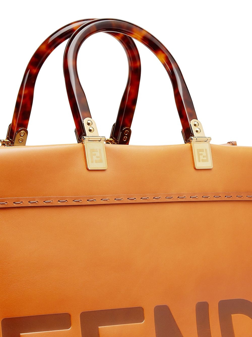 Fendi Sunshine Tote Bag In Brown