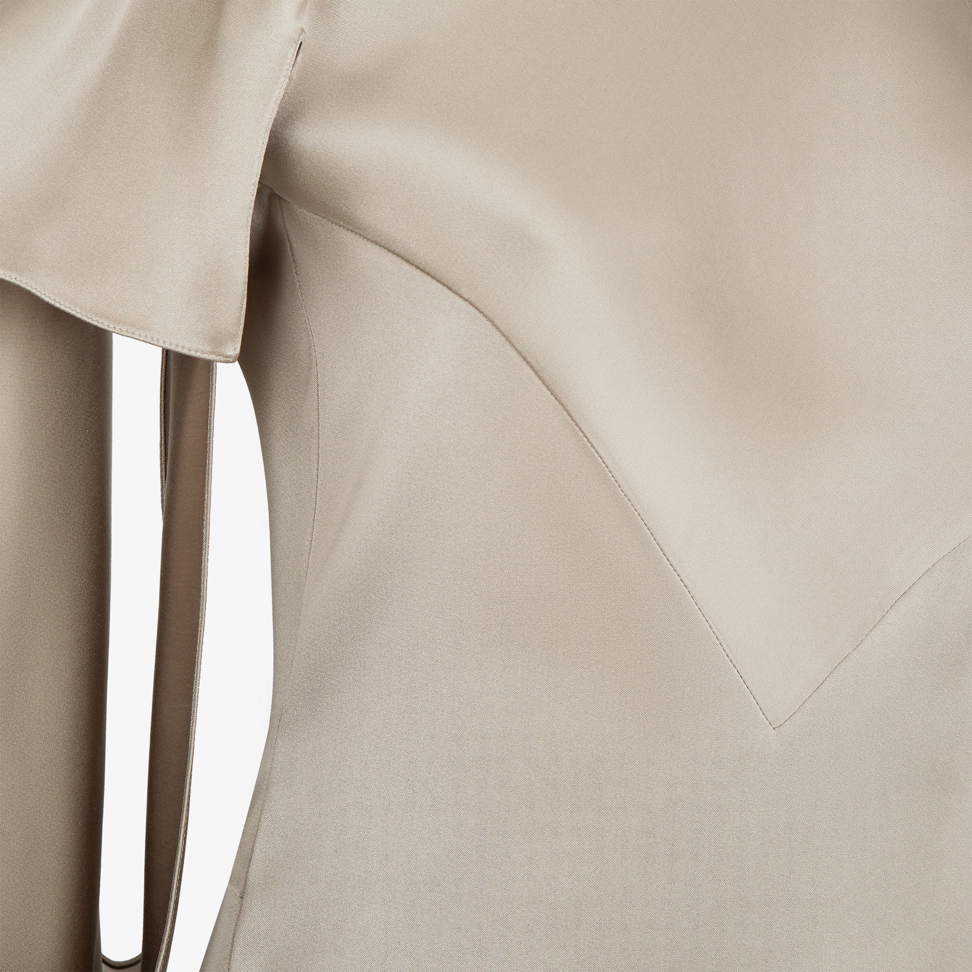 FENDI DOVE GREY SATIN BLOUSE