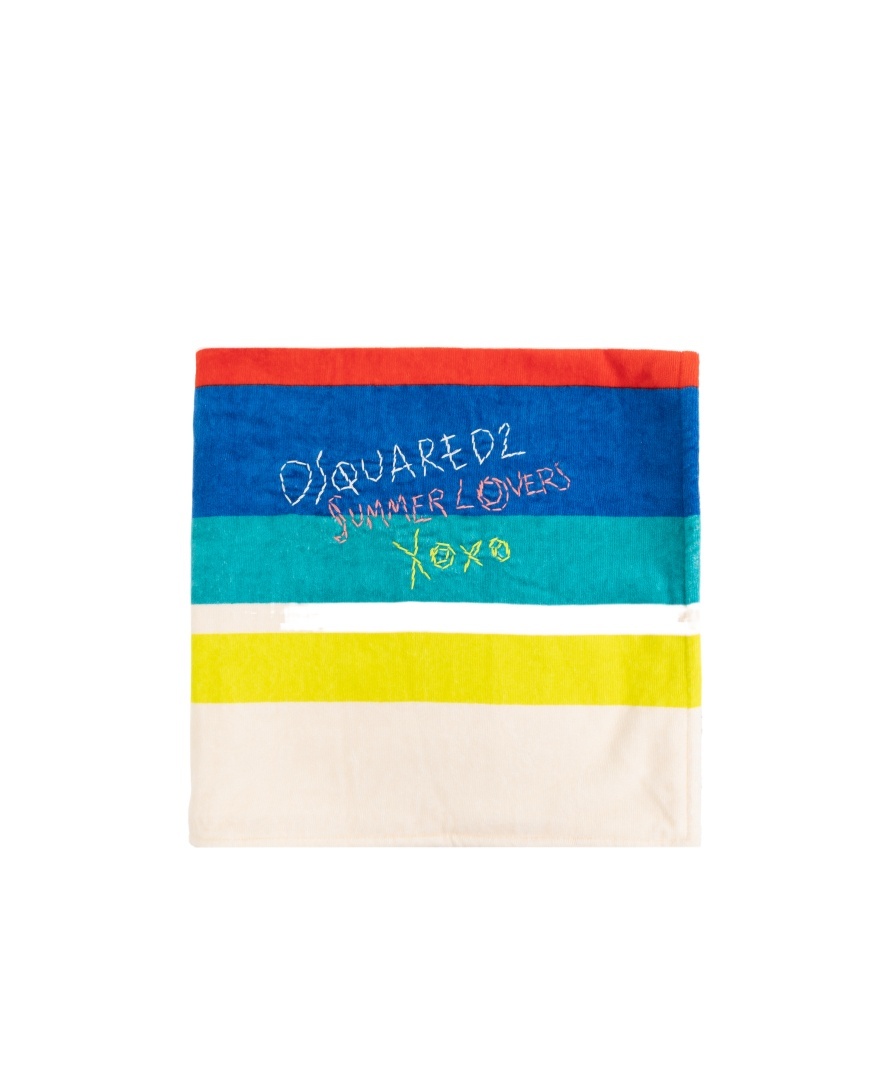 Dsquared2 Logo Beach Towel In Multicolor
