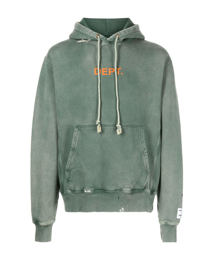 Gallery Dept. Logo Printed Hooded Sweater In Gray