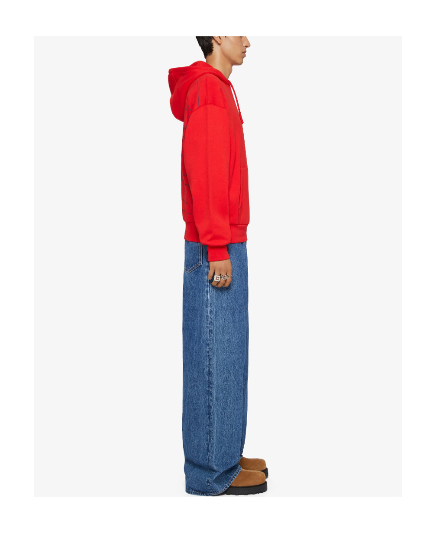 Givenchy 4g Plush Hoodie In Red