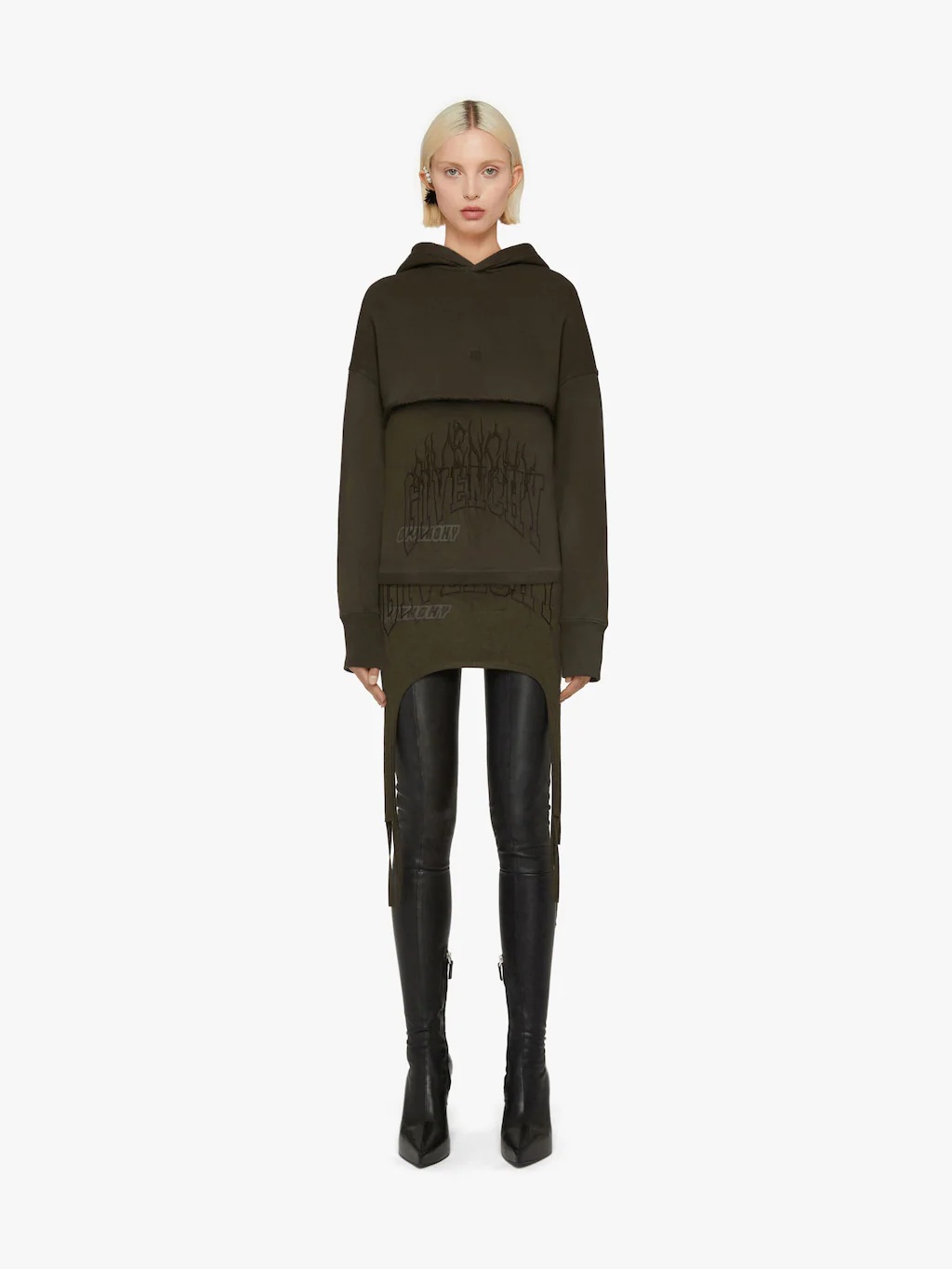 Givenchy Logo Pullover Sweater In Green