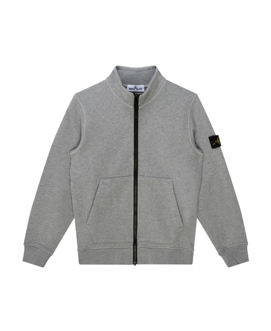 Stone Island Compass-motif High-neck Sweatshirt In Gray