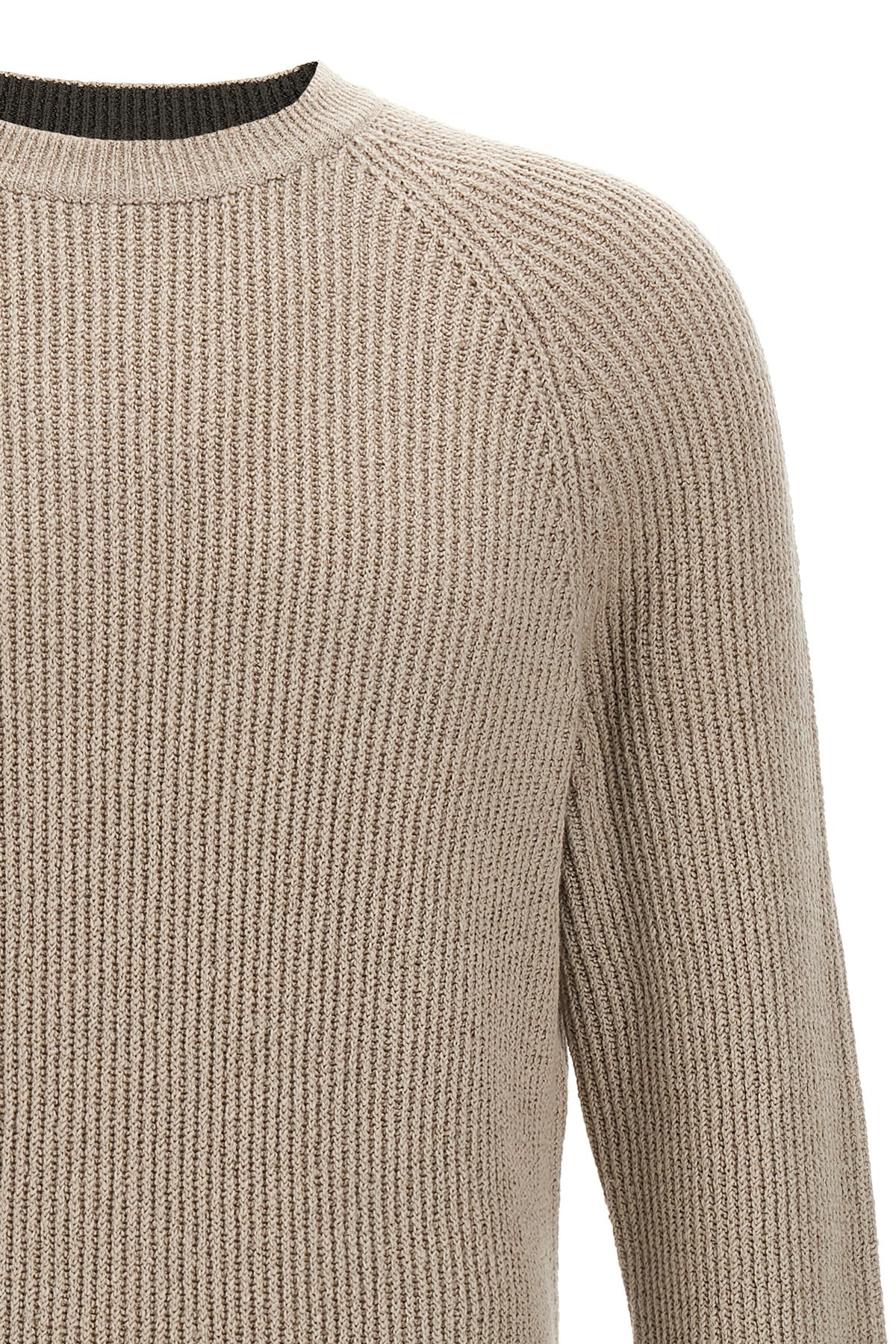 Brunello Cucinelli Ribbed Sweater Sweaters And Cardigans In Nude