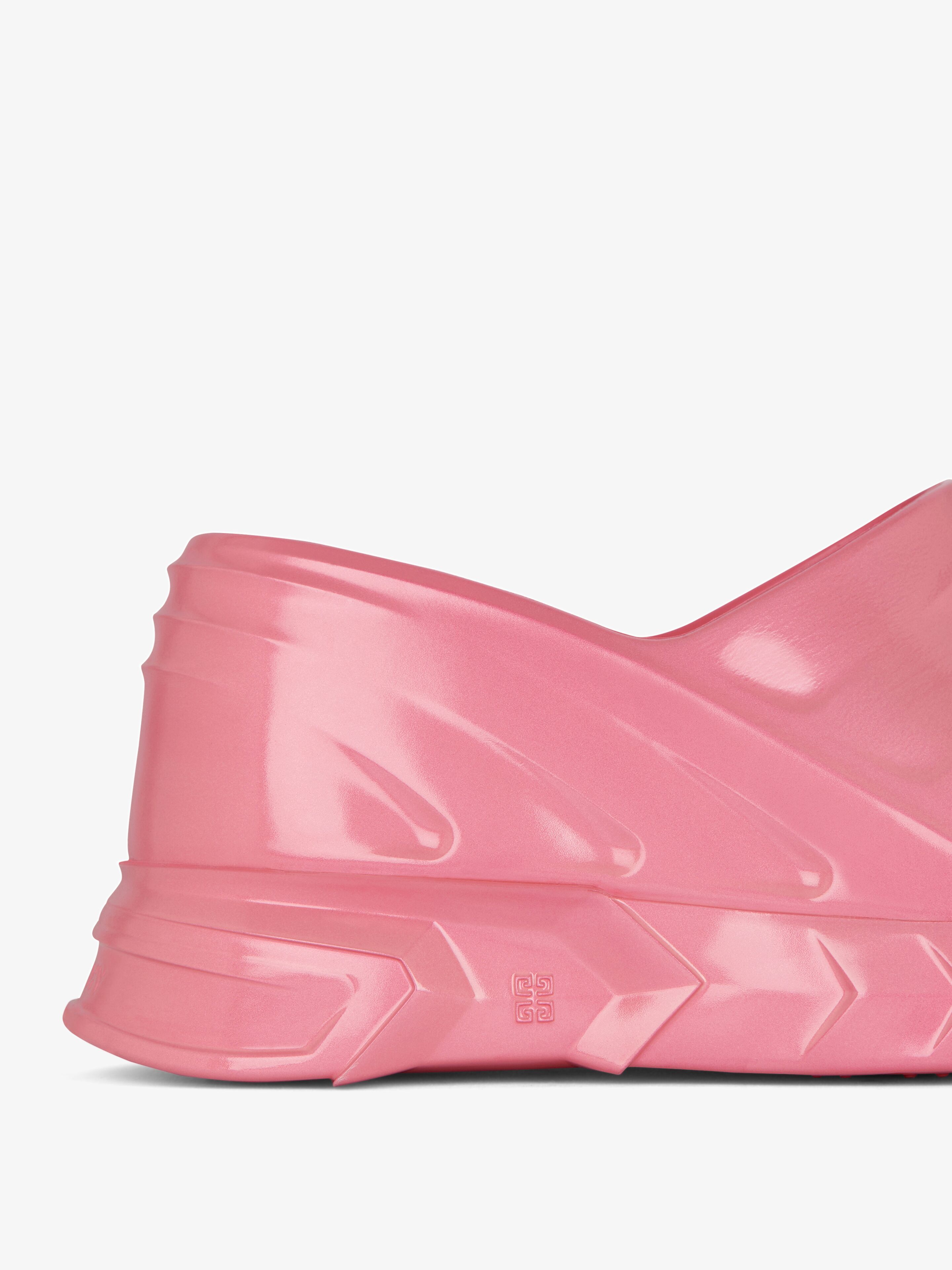 Givenchy Marshmallow Wedge Sandals In Iridescent Rubber In Pink