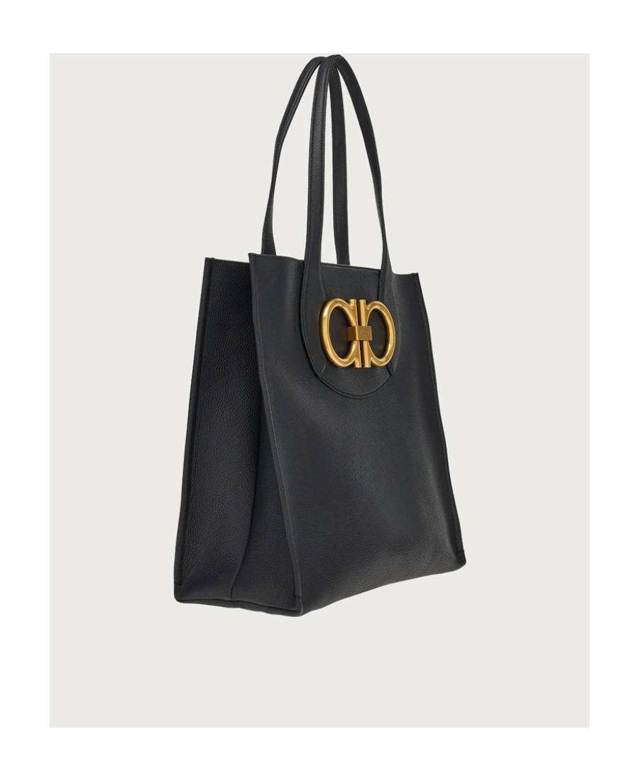 Ferragamo Maxi G Tote Bag In Black