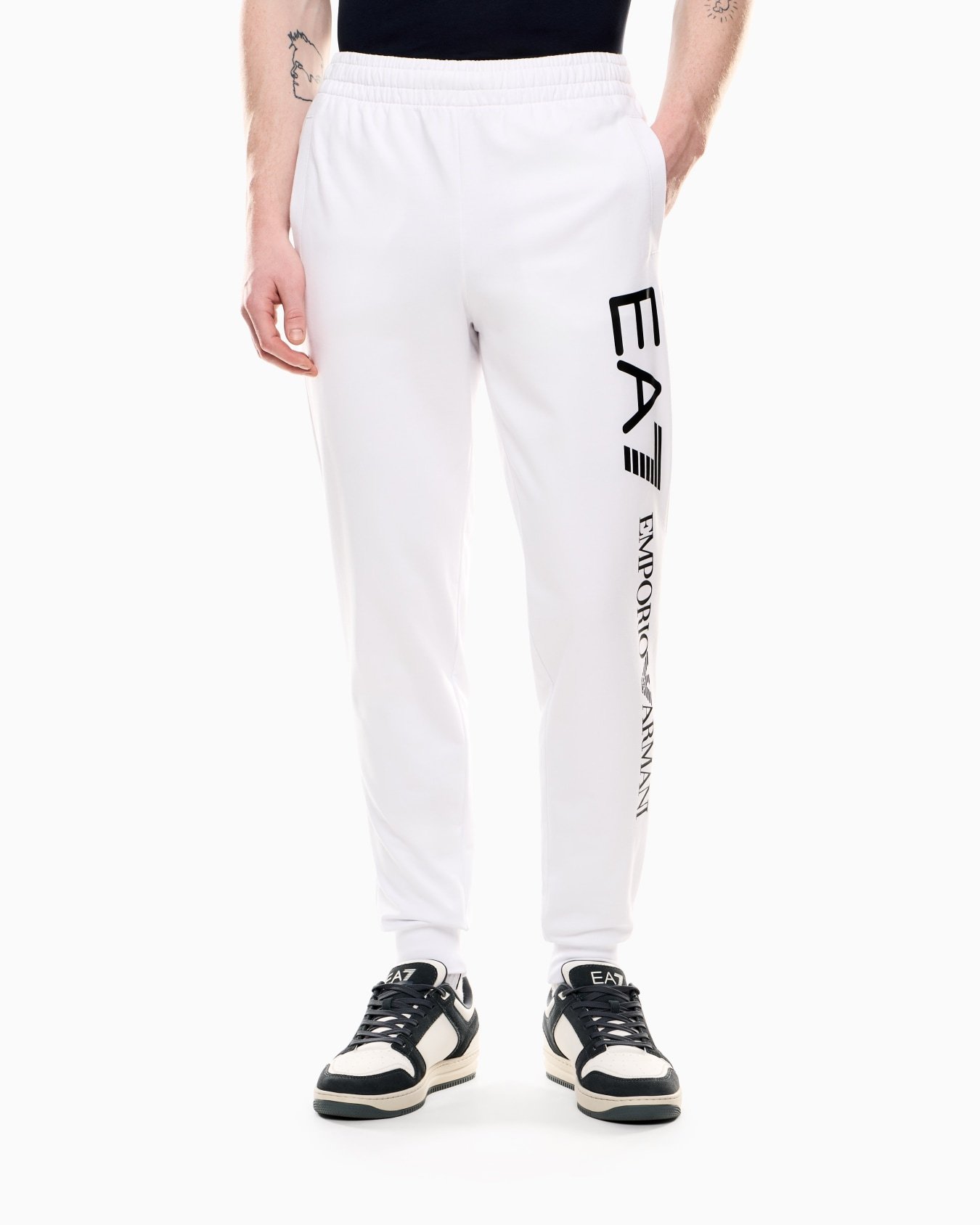 Ea7 Logo Series Cotton Joggers