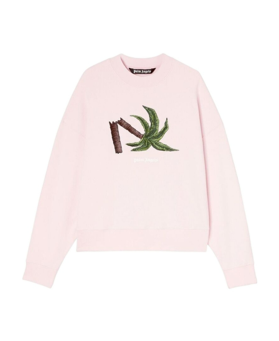 Palm Angels Logo Sweatshirt In Pink