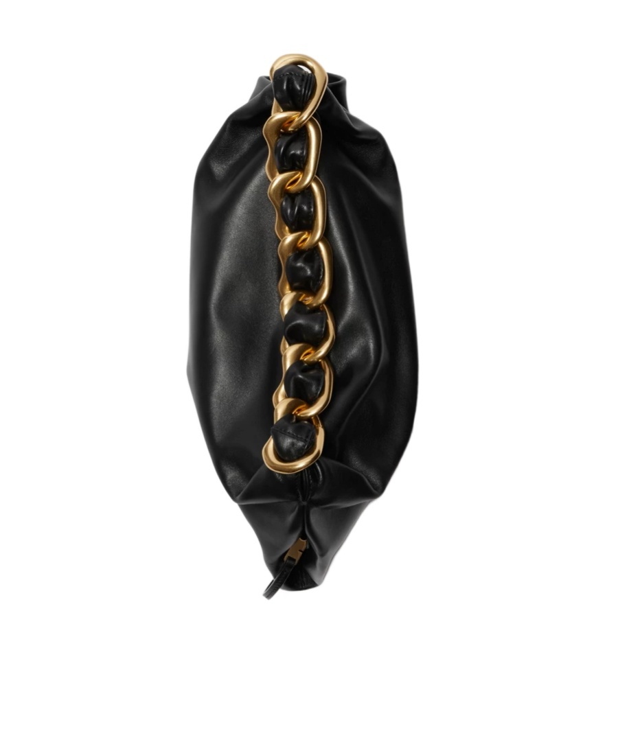 Burberry Small Swan Leather Bag In Black