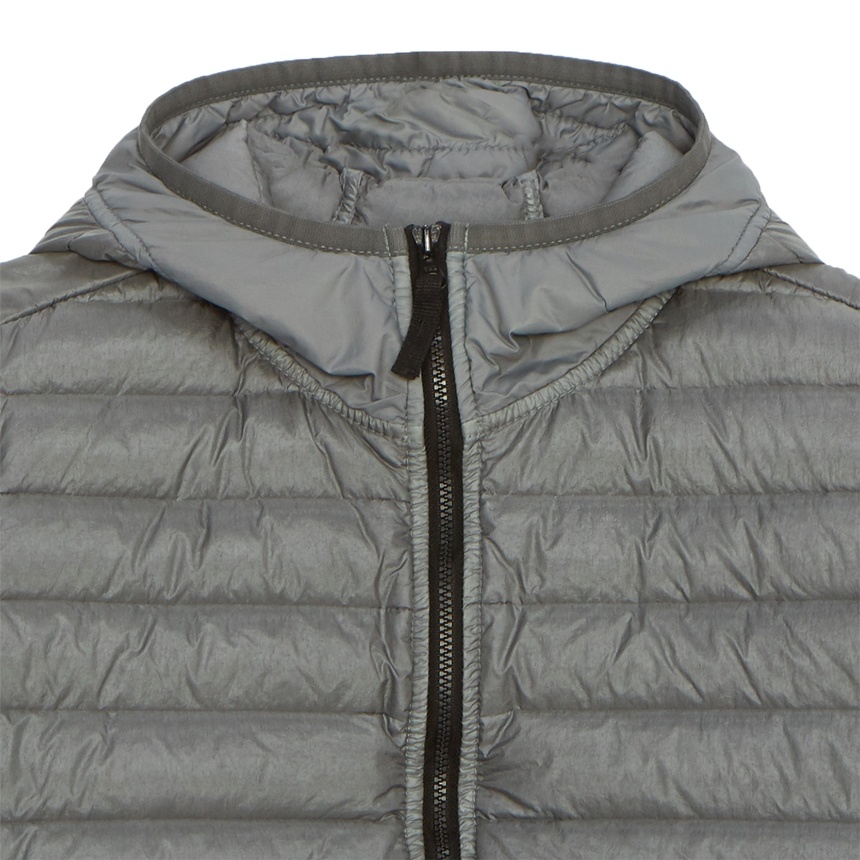 Stone Island Compass-badge Padded Jacket In Gray