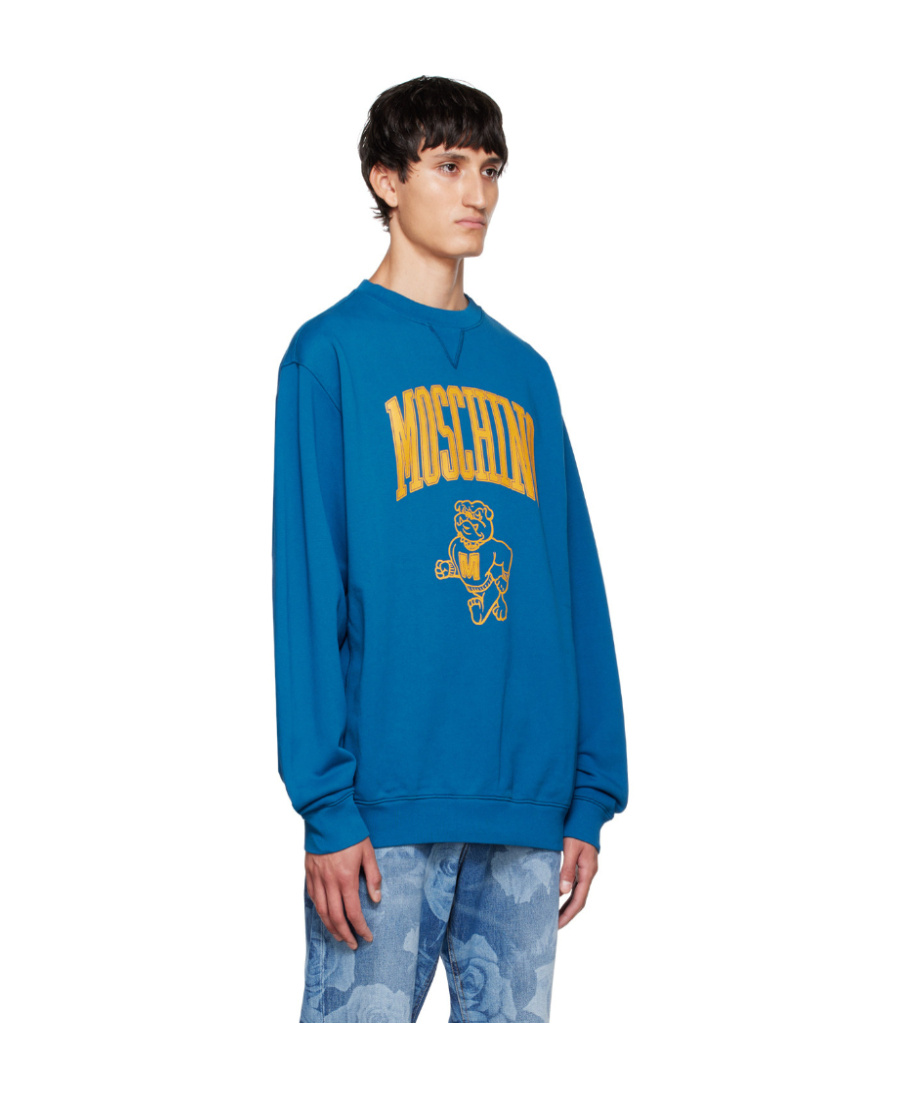 Moschino Blue Varsity Sweatshirt In Blue