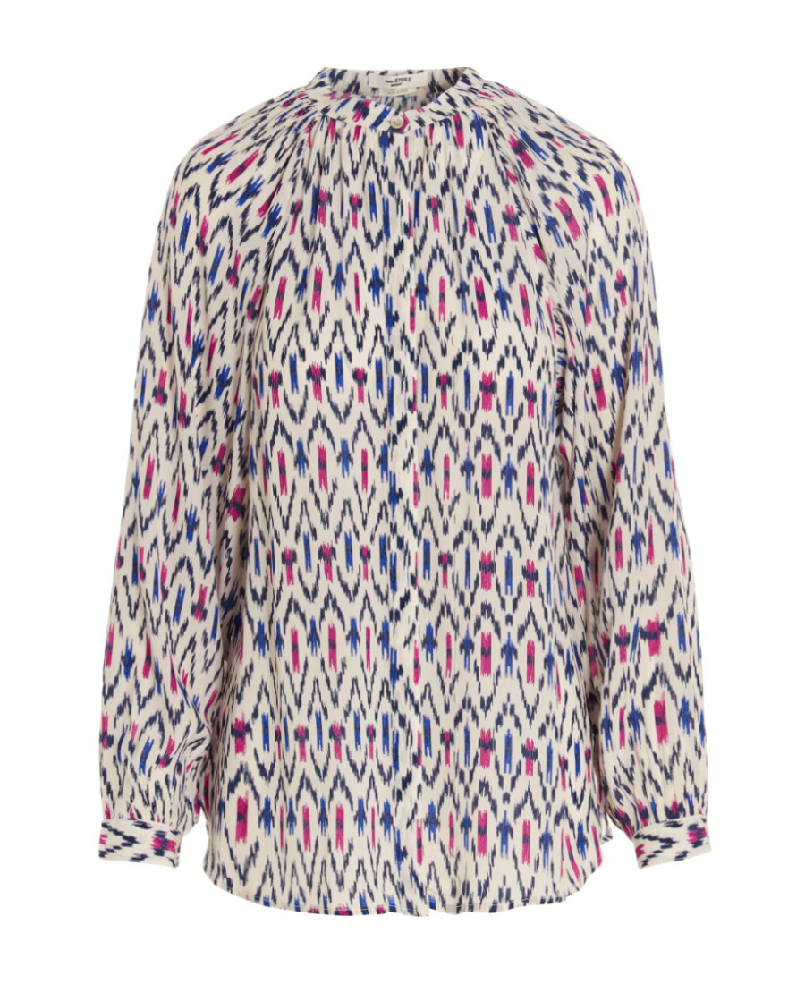 ISABEL MARANT ÉTOILE GEOMETRIC LONG-SLEEVE BLOUSE