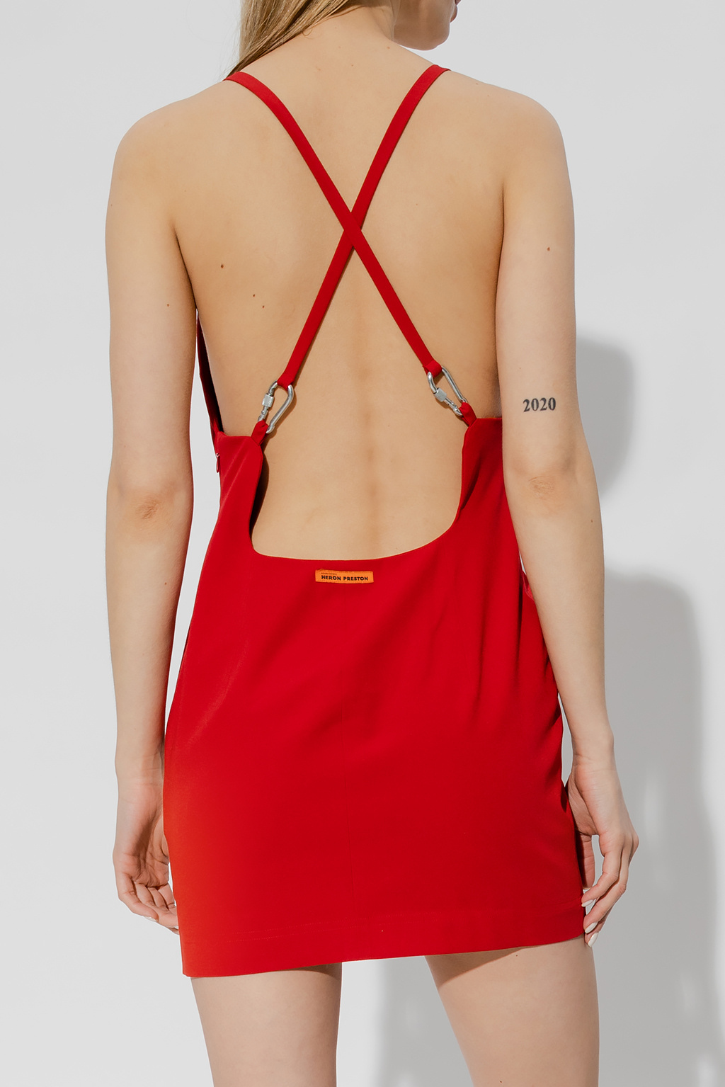 Heron Preston Thin Shoulder Strap Dress In Red