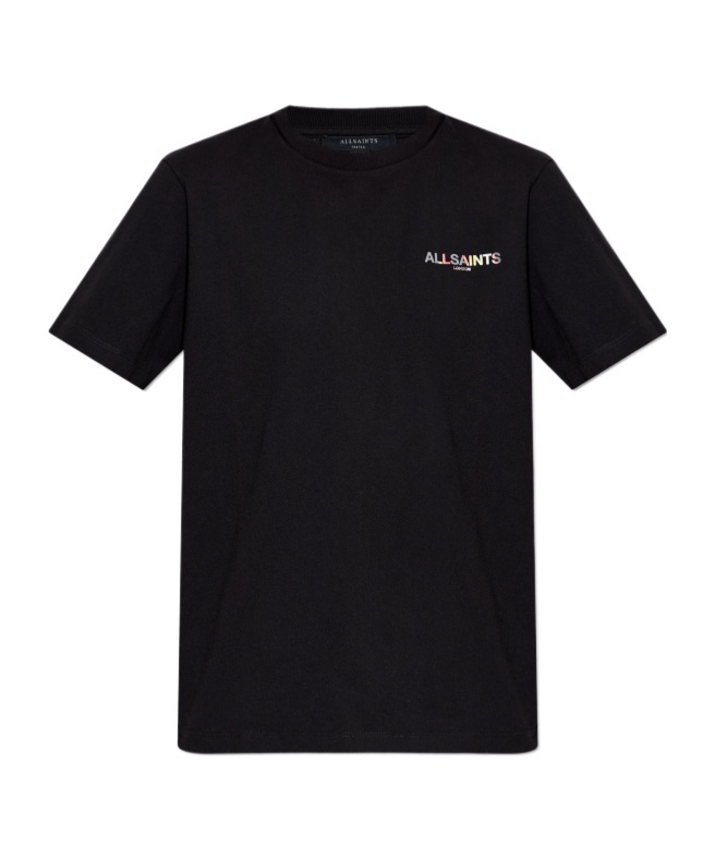 Allsaints Blaze Logo T-shirts In Black