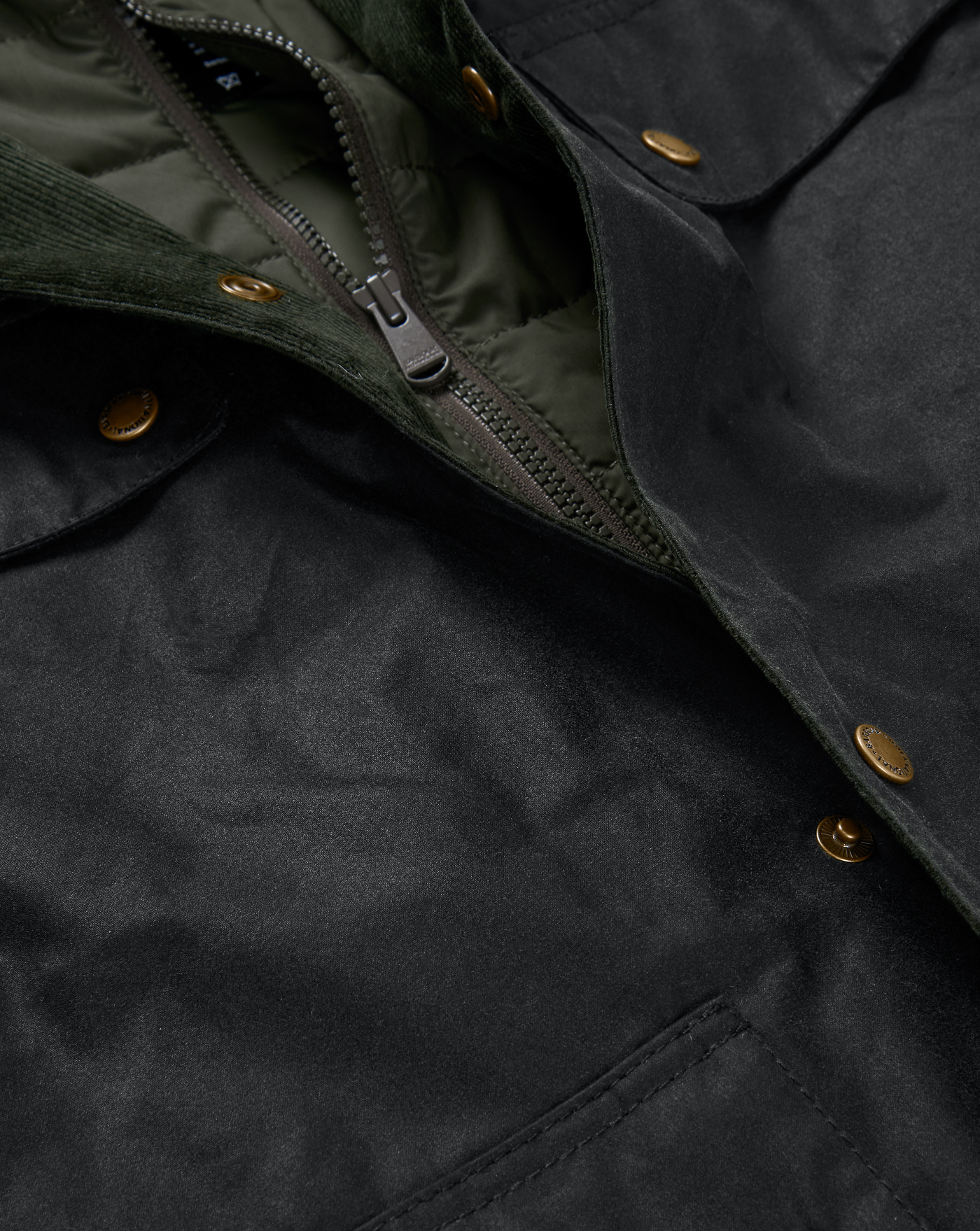 Barbour Button-up Jacket In Black