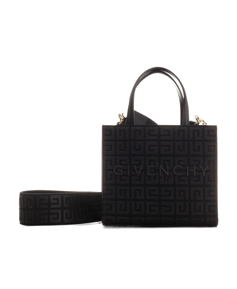 Shop Givenchy Mini G-tote Canvas Tote Bag In Black