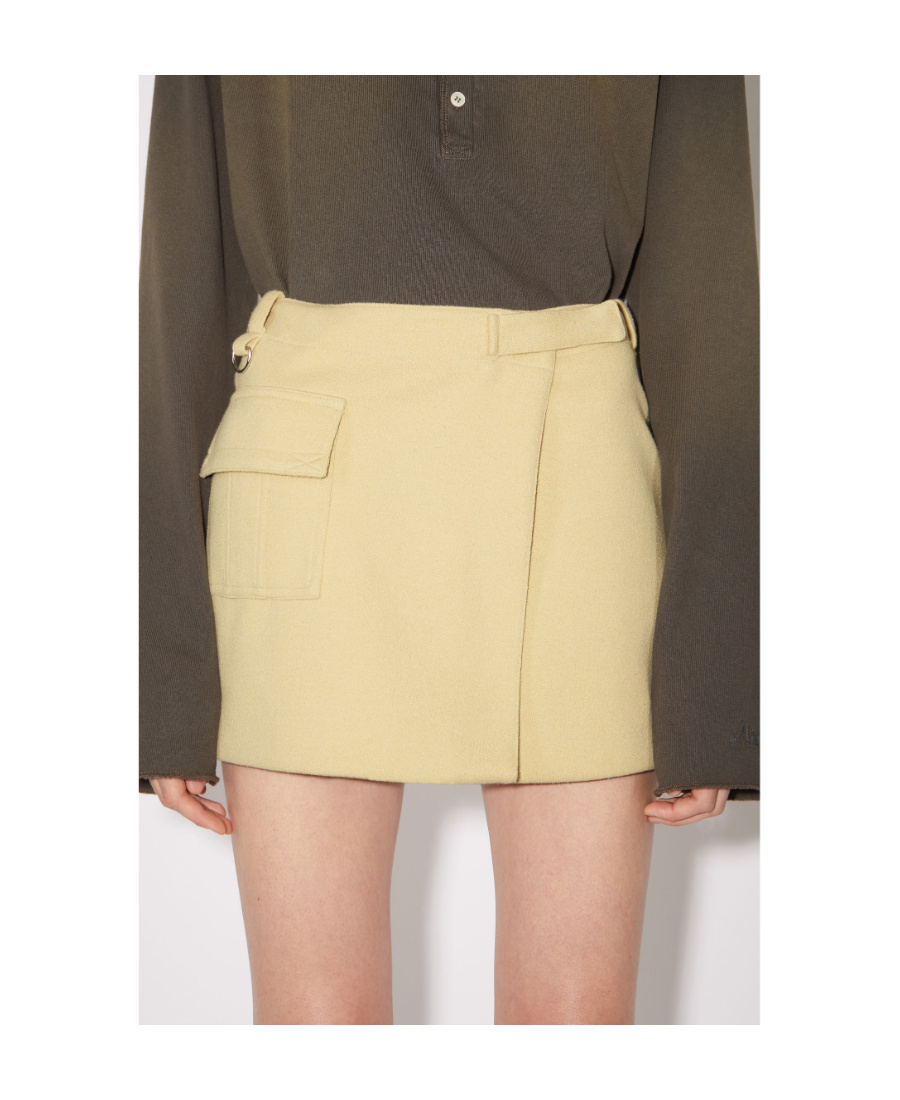 Acne Studios Emblem Skirt In Nude