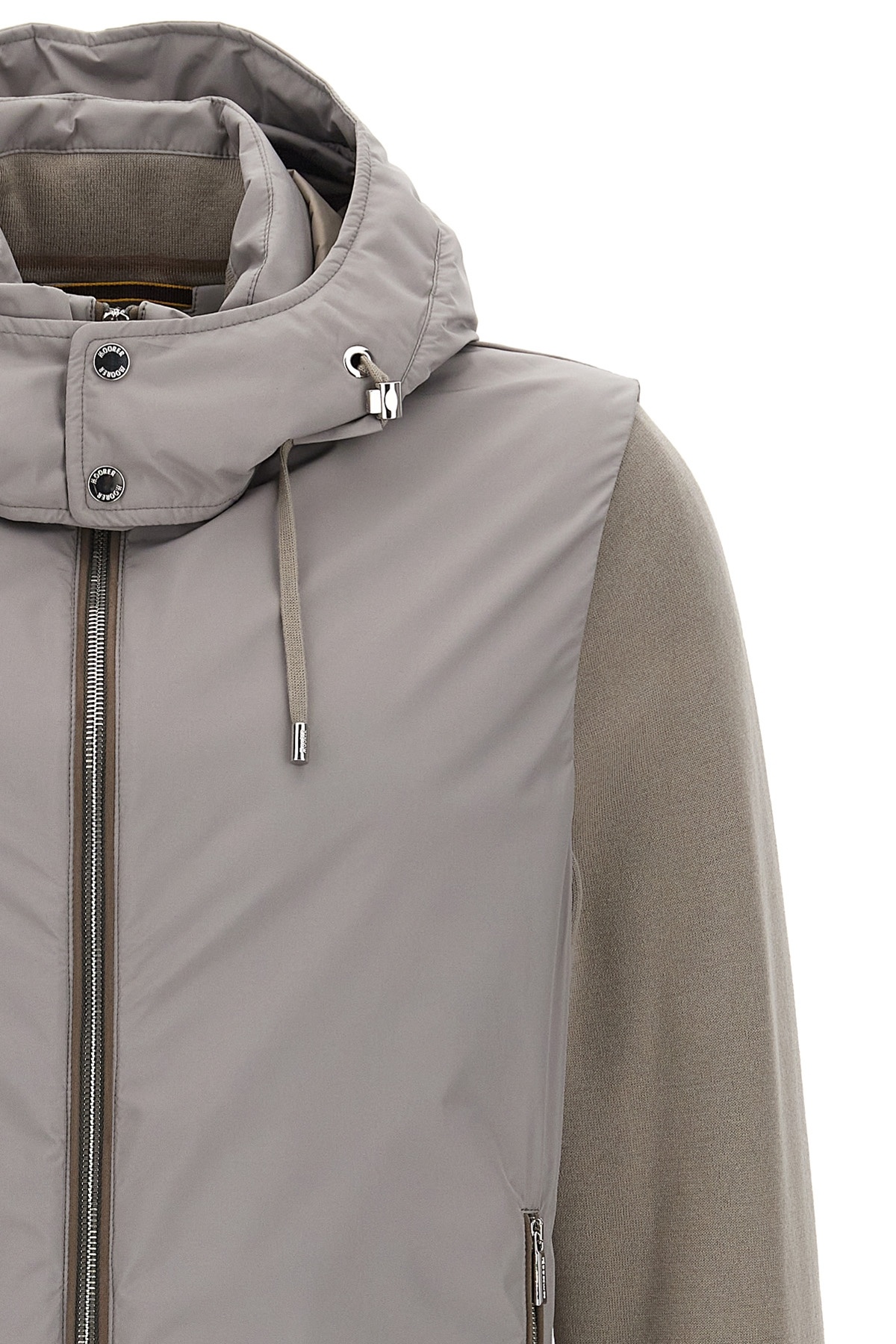 Moorer Dove Grey Polyester Evan Down Jacket In Gray