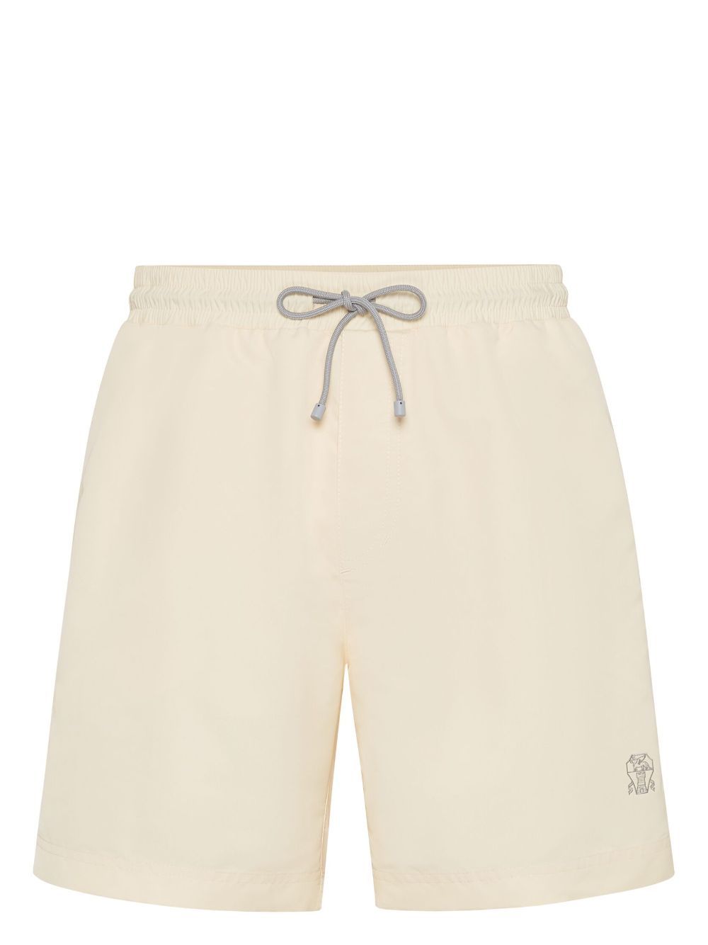 Brunello Cucinelli Logo-print Swim Shorts In Nude