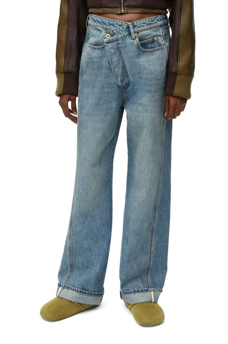 LOEWE DECONSTRUCTED JEANS IN DENIM