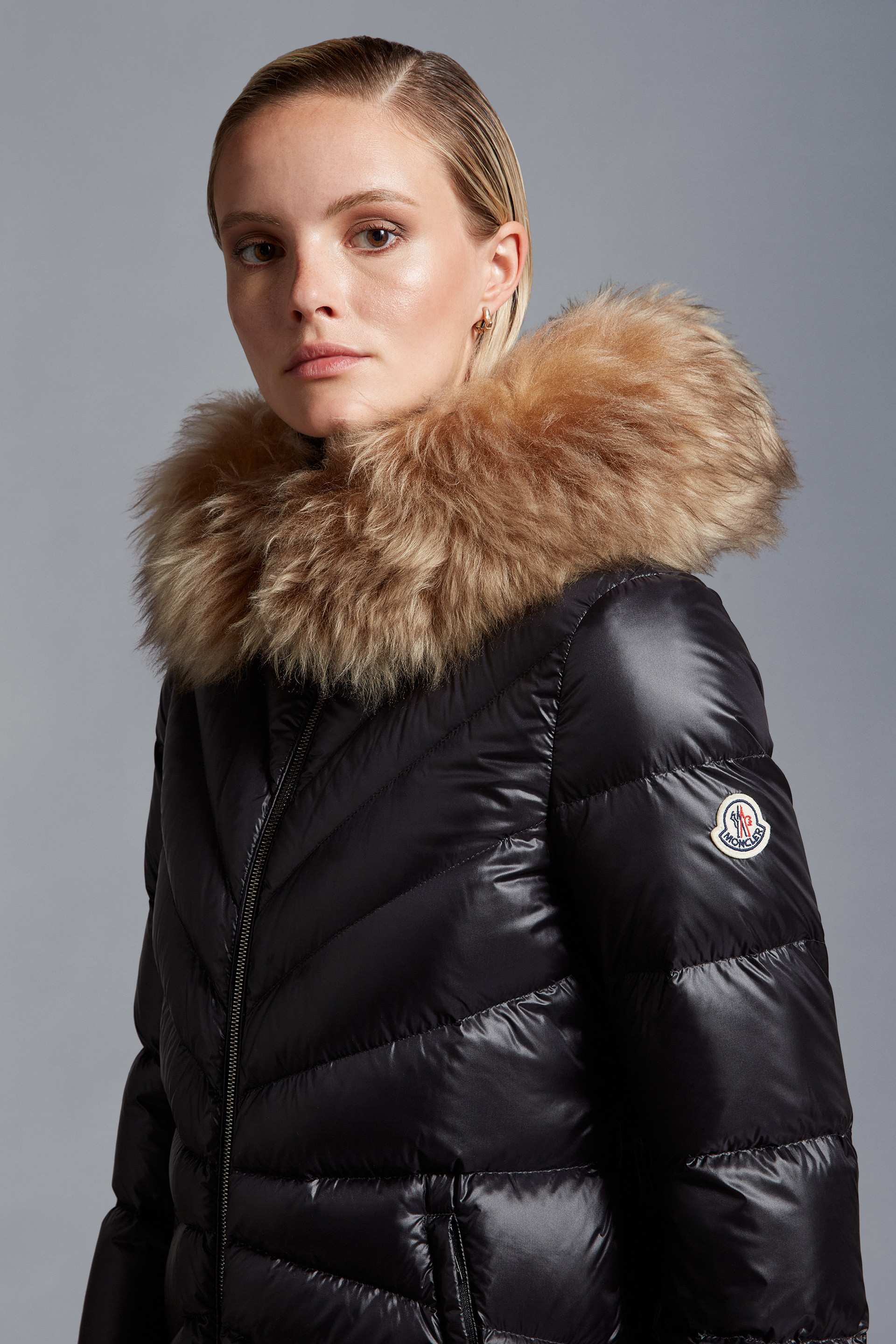 Shop Moncler Chandre Long Down Jacket In Black