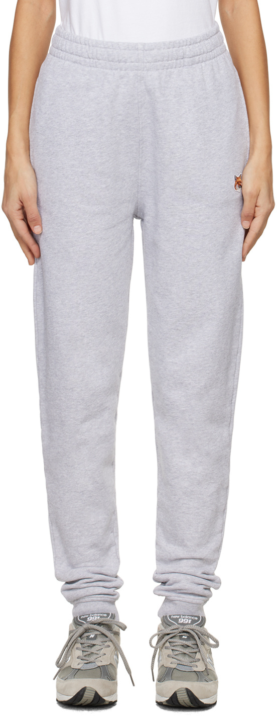 Maison Kitsuné Fox Head Jogging Pants In White